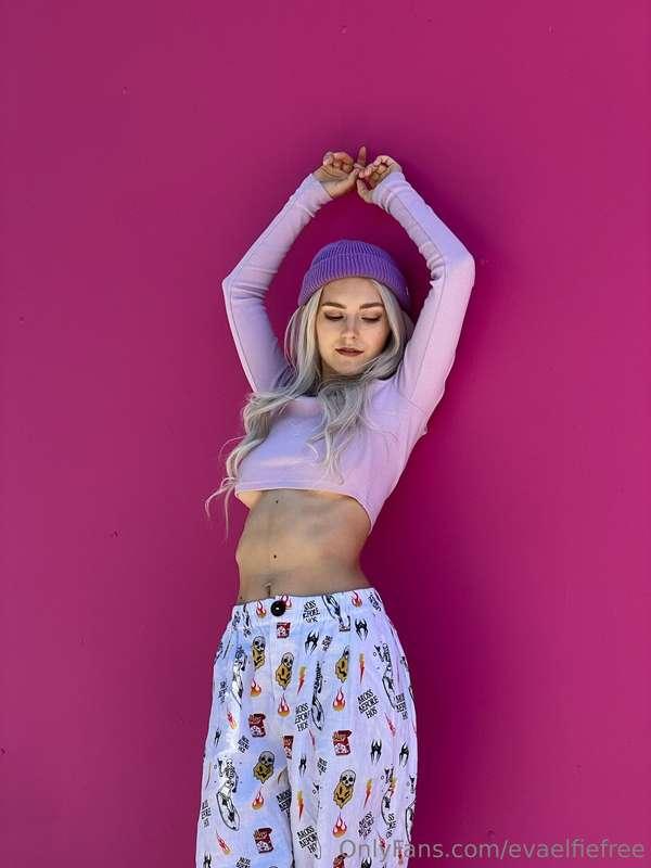 Me? Just vibing in my cartoon pants and color-coordinated co..