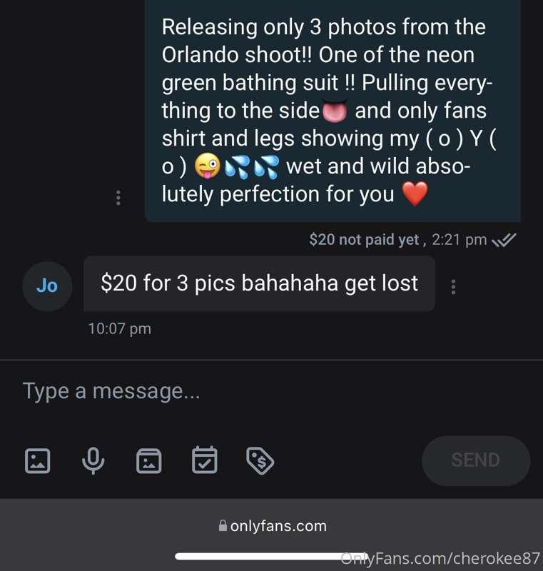 Yeah this guy didn’t last long. I send out quality stuff wou..