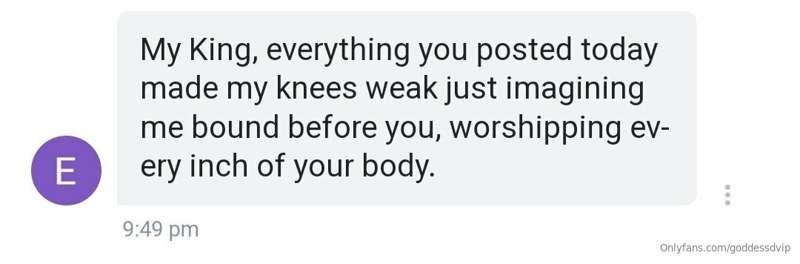 I love it when I get messages like this from my loyal subs a..