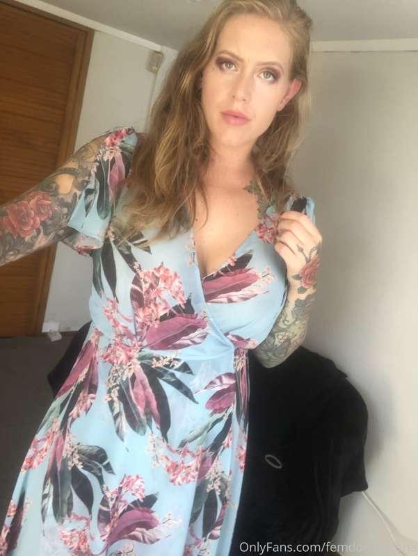 Lady in a blue dress/out of a blue dress