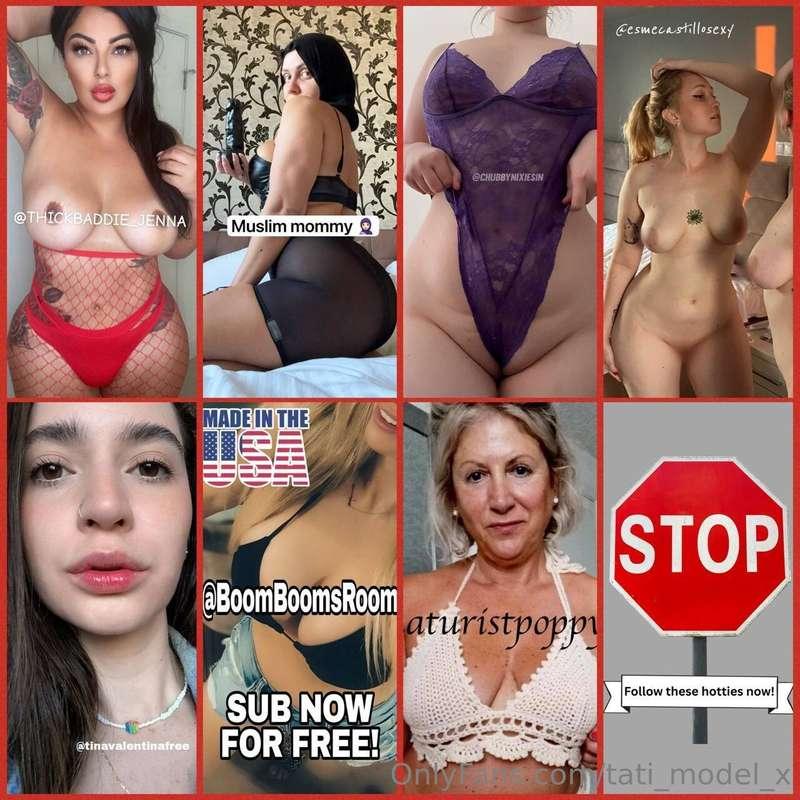 STOP 🛑 these FREE hot sluts want to make you cum💦 follow the..