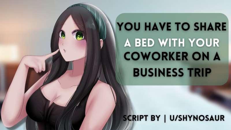 ASMR Roleplay | You Have To Share A Bed With Your Coworker On A Business Trip [Friends To Lovers] [Sharing A Bed] [Snuggling]