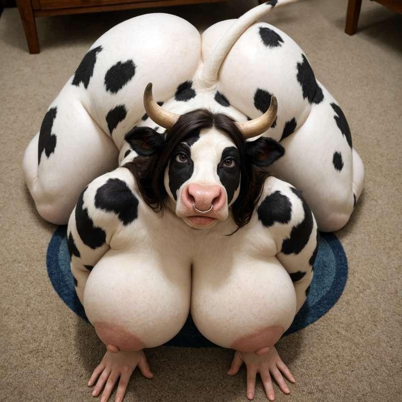 Holstein Girl Transforming on All Fours