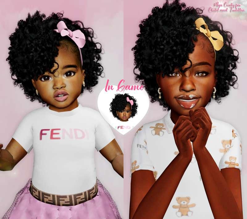 Mya Curly Fro for Toddler and Child sims❤