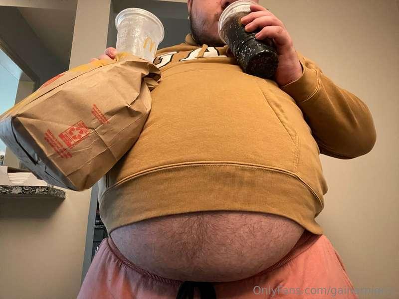 All these trips to McDonald’s makes this sweater fit better ..