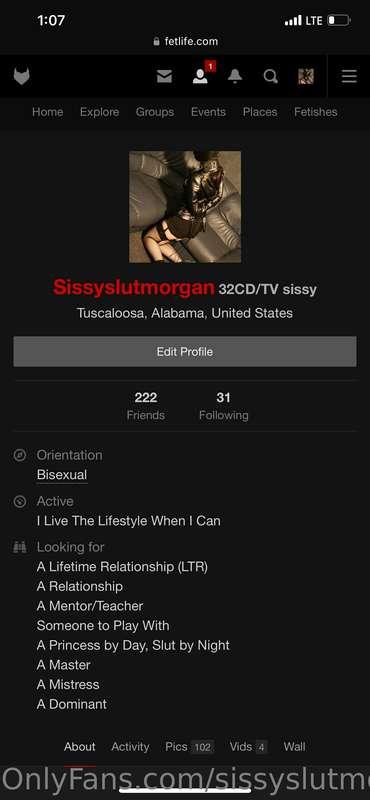 I’m on fetlife as well as Twitter and Instagram and don’t fe..