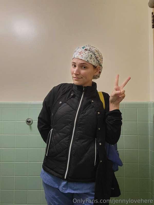 Good morning from your sleepy nurse 😘