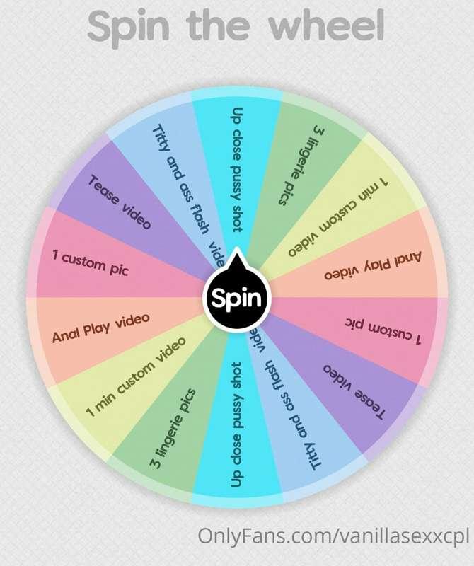 Spin the wheel is back buy 2 and get a spin for free!!! $4 a..