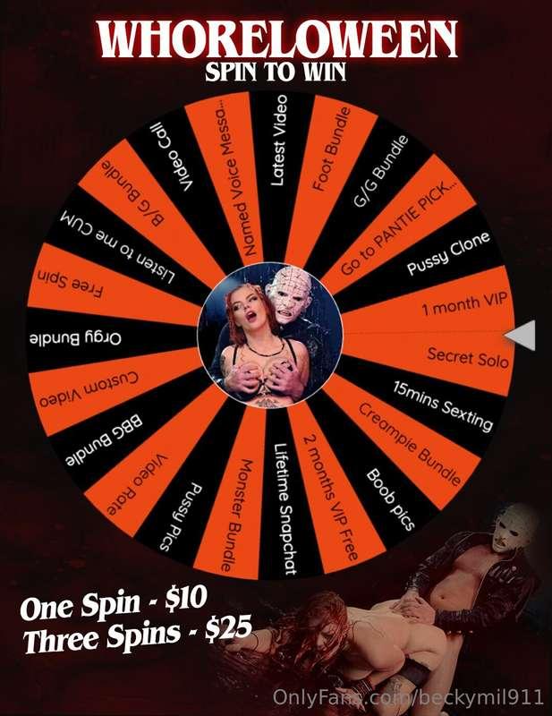 Spin the WHORLOWEEN WHEELEvery Spin is a WIN 😈