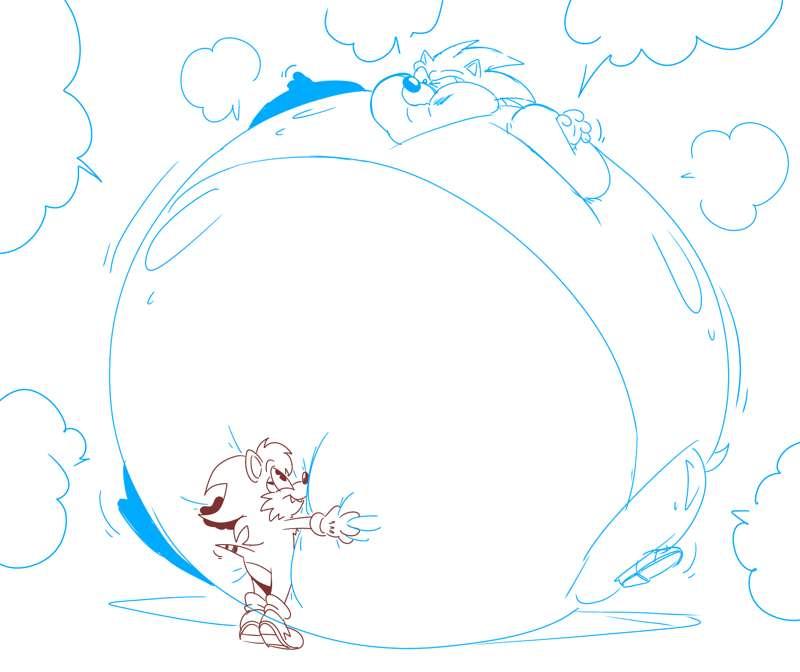 Sonic birthday art (WIP)