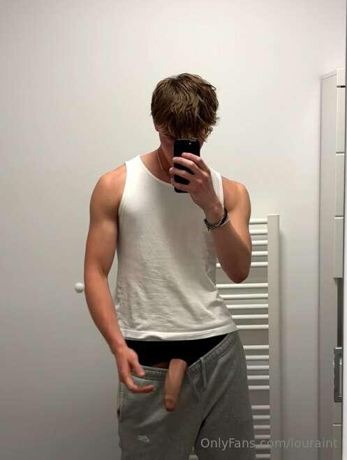 Sando on, pants halfway up… but did your eyes go straight to..
