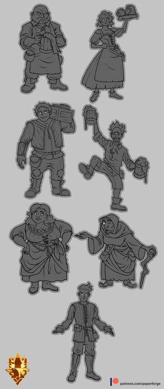 Townspeople pack WIP!