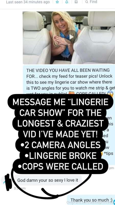 Some reviews from my latest vid! Message me “lingerie car sh..