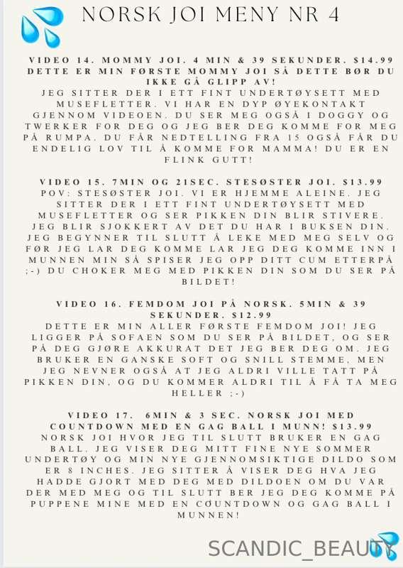 ***NEW MENU WITH PRICES & DESCRIPTON***   
NORSK JOI MENU 4
..