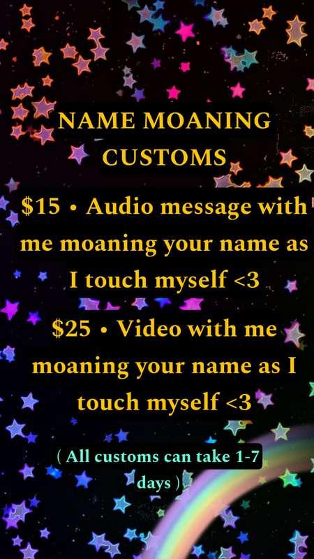 ALL NAME MOANING CUSTOMS SHOULD BE OUT BY NOW! If you have n..