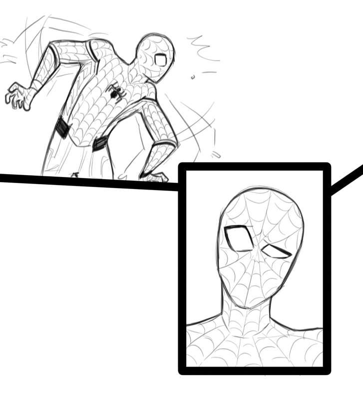 spidrien comic wip sketch