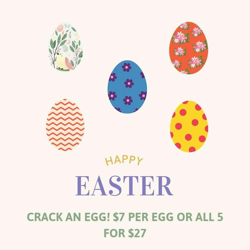 🐣 **CRACK AN EASTER EGG** 🐣

For this years Easter festiviti..