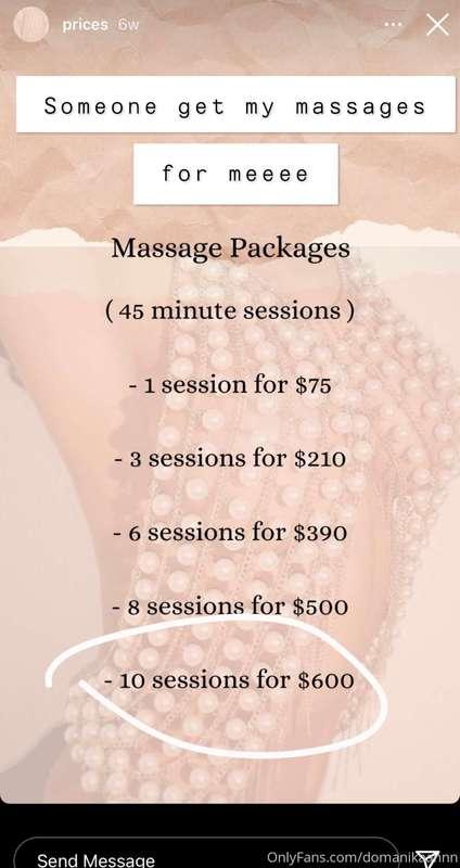 If anyone wants to tip on my lymphatic massages since I got ..