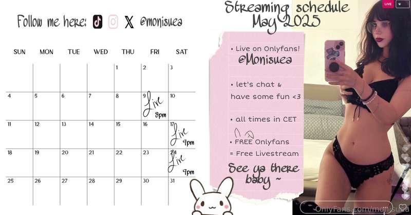 May streamig schedule! <3 May is going to be a busy month fo..