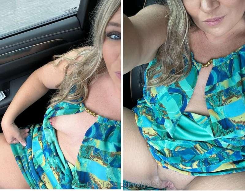 I’m not wearing a bra or panties today! 😜