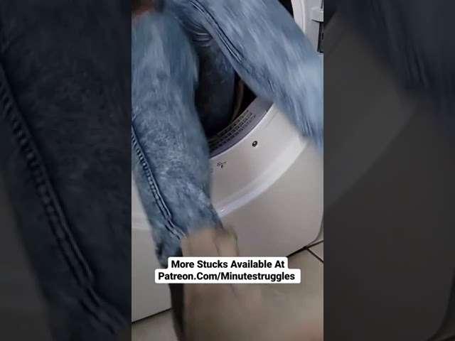 Stuck In Dryer In Tight Jeans!