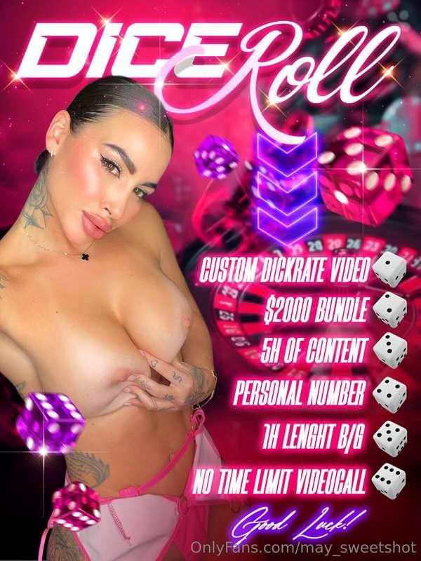 ROLL THE DICE :🎲 Tip to roll the dice.... Every roll is awin..