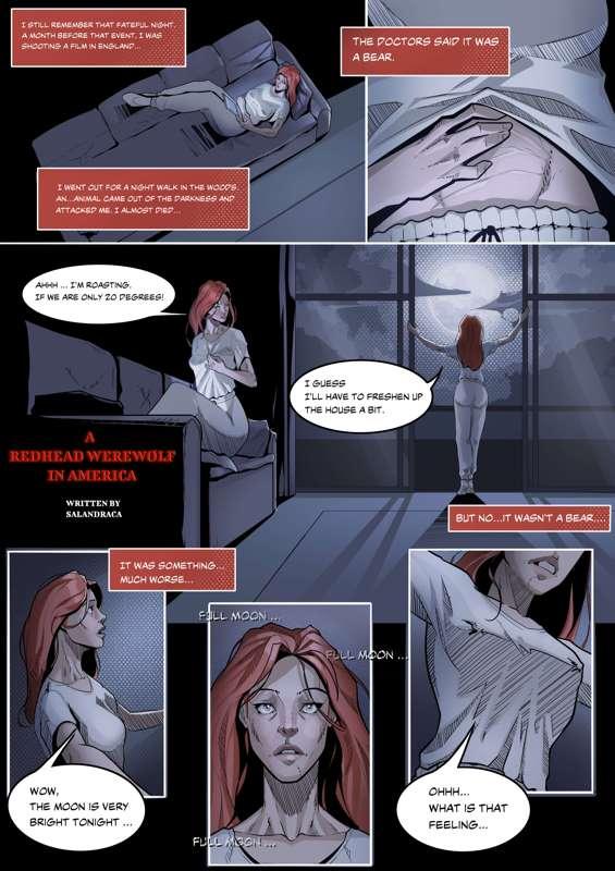A RedHead Werewolf in London full color and download