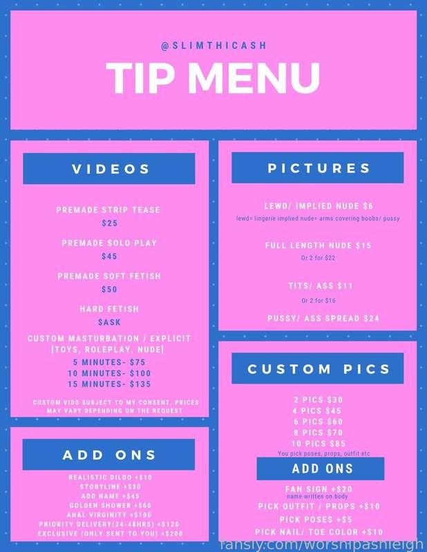 New tip menu! 💙 