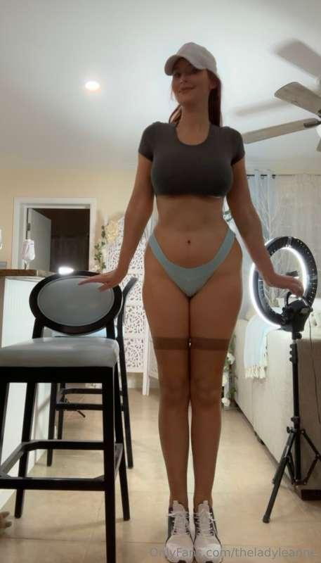 All 6 feet of me standing next to my little blue step stool ..