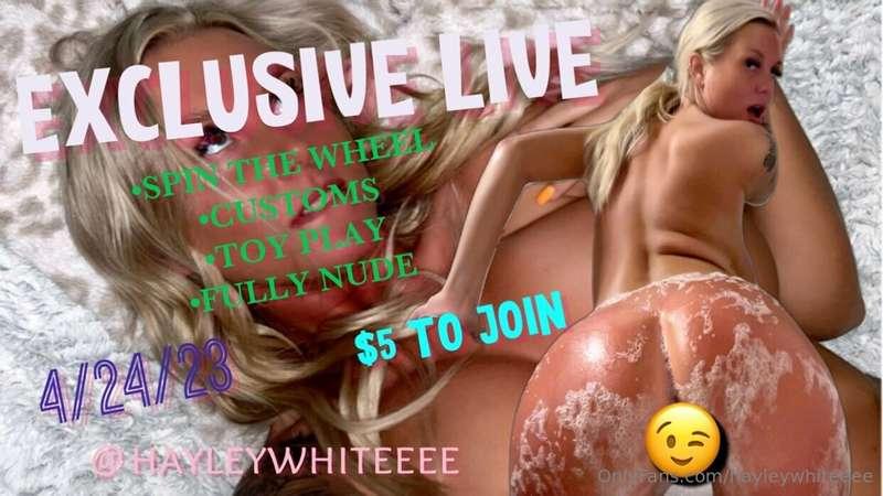 Monday 4/24 EXCLUSIVE LIVE😉 Be there😍 I will have a spin whe..