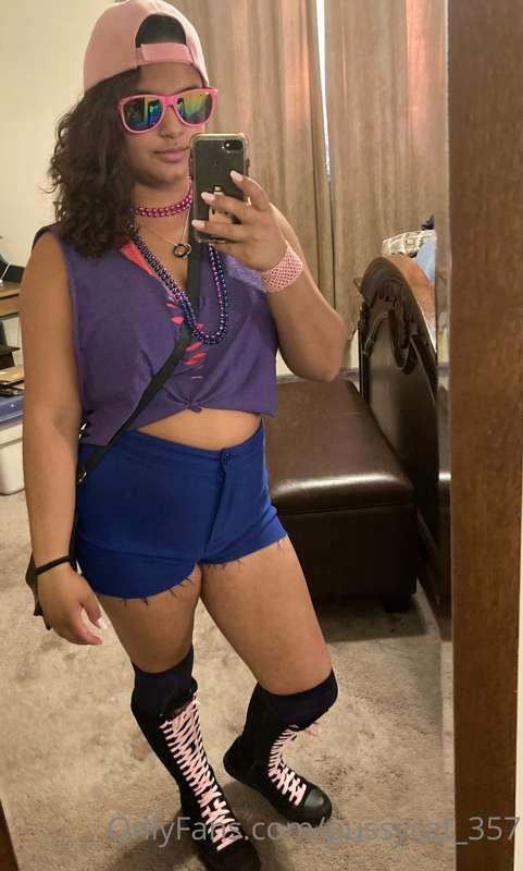 Finished pride outfit. It’s super extra but hey, that’s what..