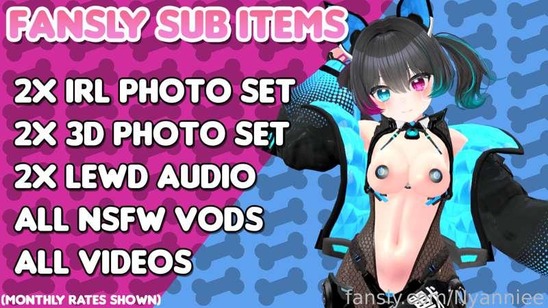 Monthly Subscription Benefits For All Of You Degenerates 💙🐾

🞮| IRL Photo Sets
🞮| IRL Videos
🞮| 3D Photo Sets
🞮| NSFW Vods
🞮| Lewd Videos

...Much much more too~!

🞮| Occasional Cock Rating
🞮| Fansigns

Be Sure to Sub so you don't miss out &lt;3 