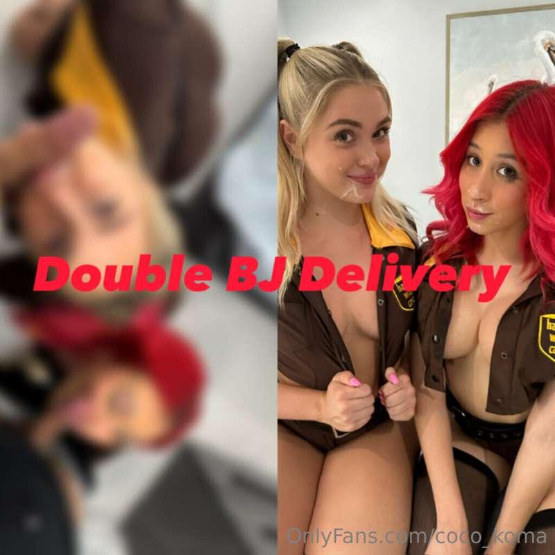 📦Double Bj Scene🎬 We came to pick up some packages and we en..