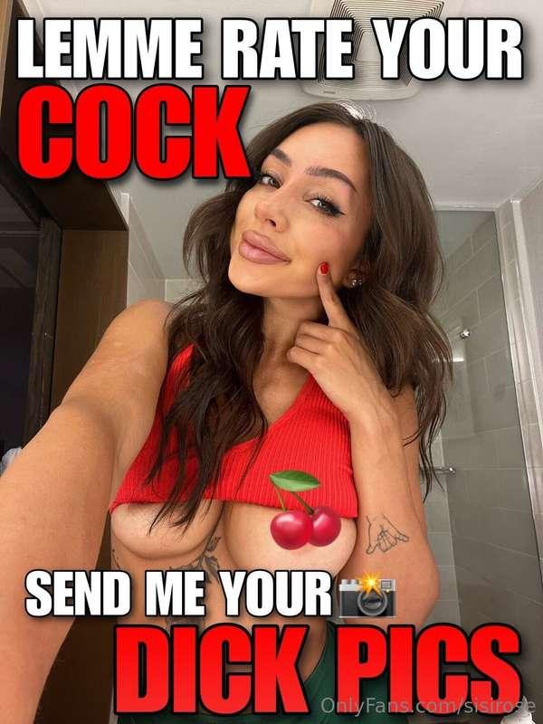 ### LET ME RATE UR COCK 🍆👀
im trying to see some dick right ..