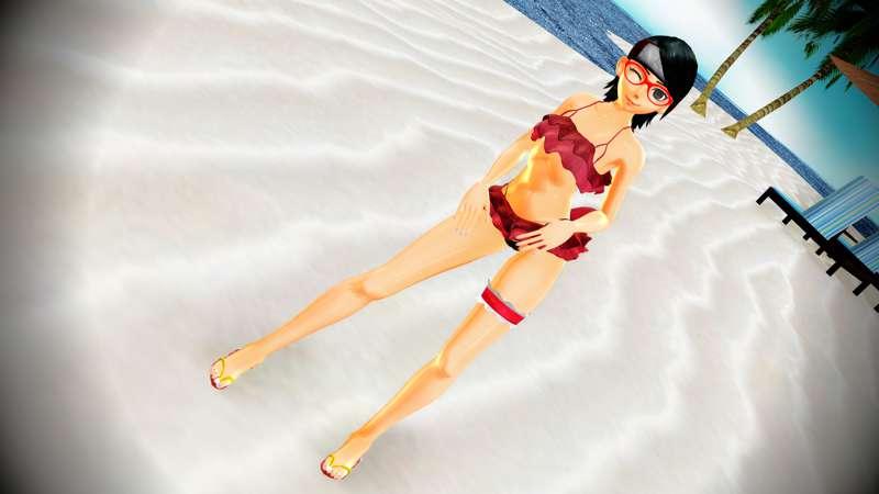 MMD Sarada Uchiha Bikini