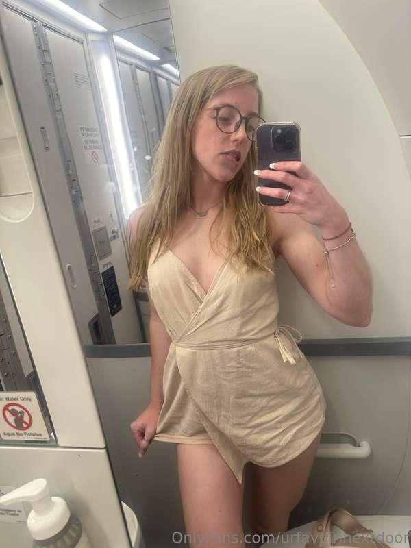 Would you follow me into the airplane bathroom? ✈️