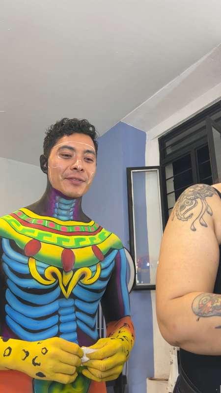 BTS | Aztec bodypaint, contact lens