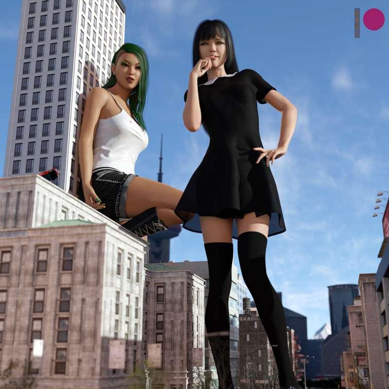 Ai and Hek on the town