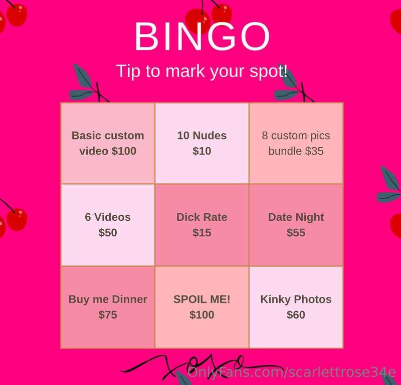 Bingo! Which one do you want? 👀