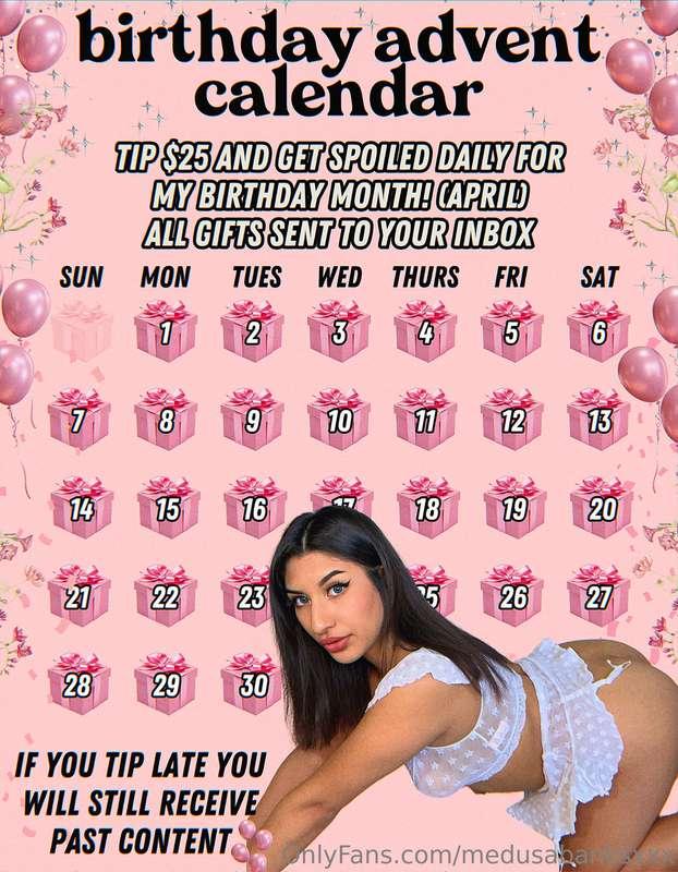 🎊𝐁𝐈𝐑𝐓𝐇𝐃𝐀𝐘 𝐀𝐃𝐕𝐄𝐍𝐓 𝐂𝐀𝐋𝐄𝐍𝐃𝐀𝐑🎊 🎂My birthday is coming! April 19t..