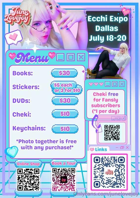 I’m so excited for my first ever Ecchi Expo in Dallas! ✨(7/1..