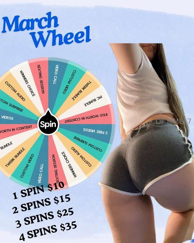 March wheel 🎡💕I want us to have lots of fun this month 😍 soo..