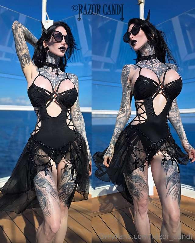 Goth in the wildunlock to see the topless/nude version or se..