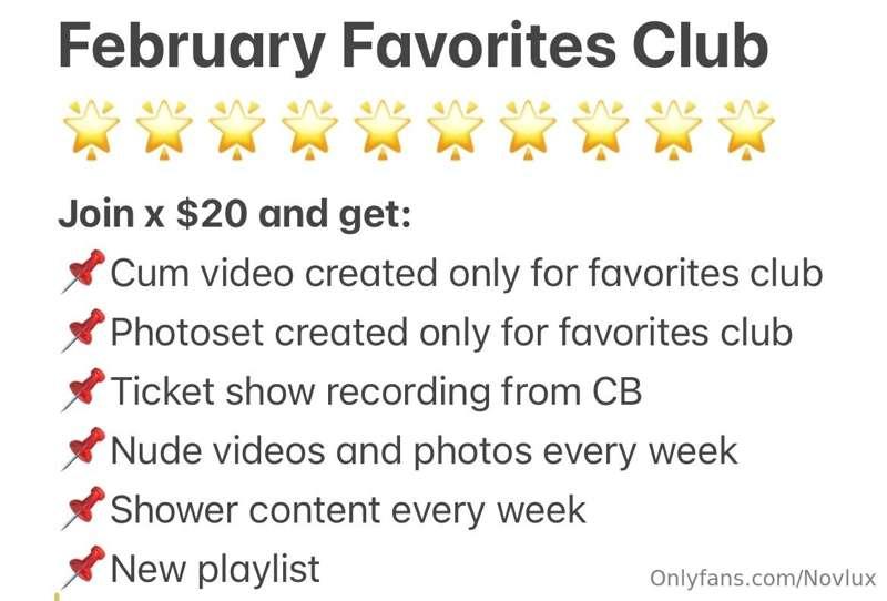 ✨NEXT MONTH FAVORITES CLUB OFFER AVALIABLE NOW! ✨