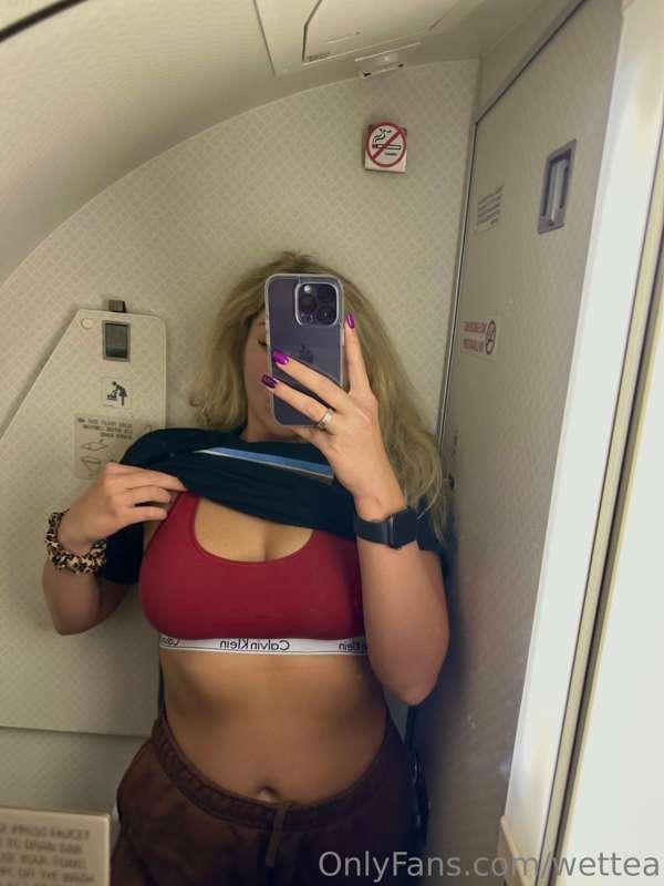 i took my bra off on the plane, fuck it 😈 
come join the mil..