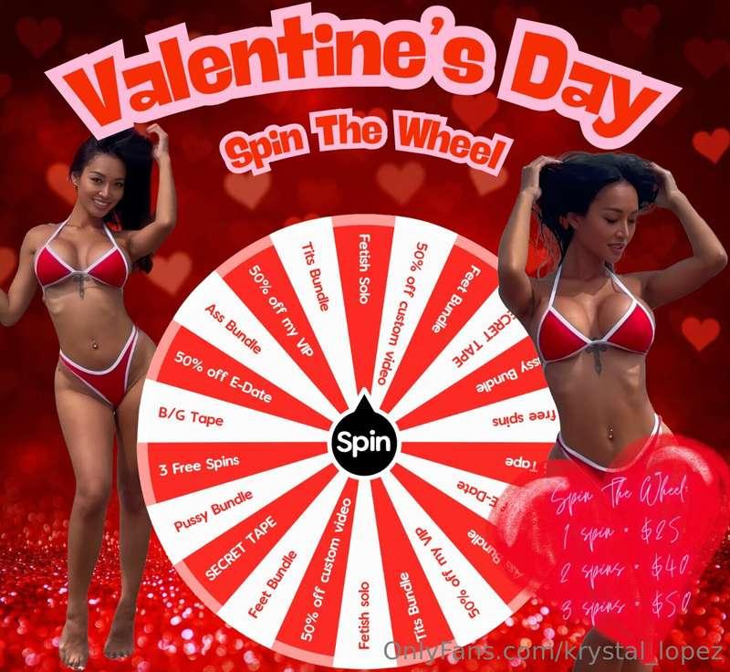 VALENTINE'S DAY SPIN THE WHEEL 🥰So the day of love is gettin..