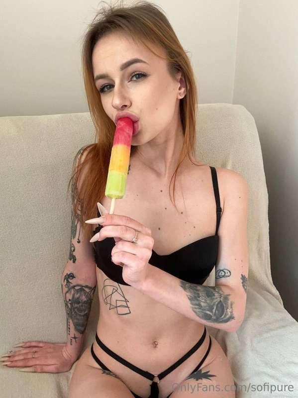 Licking this like it’s the second-best thing I could be doin..