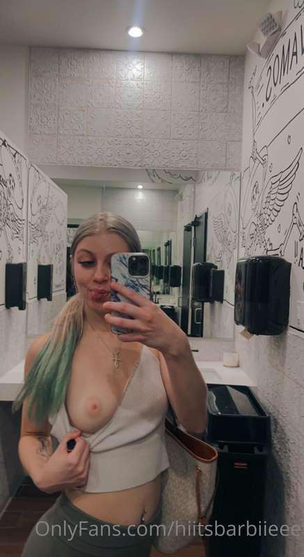 there was someone in the stall while i took this 🤫