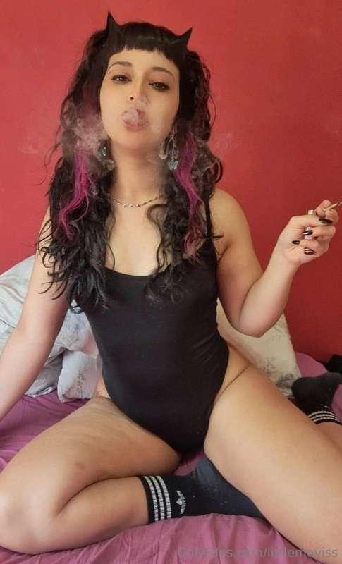 Behind the smoke you can't see 😈
