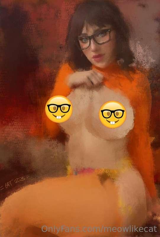 *FULL TITTY ACTION VELMA PAINTING*🥵 💦 
Based off of one of t..